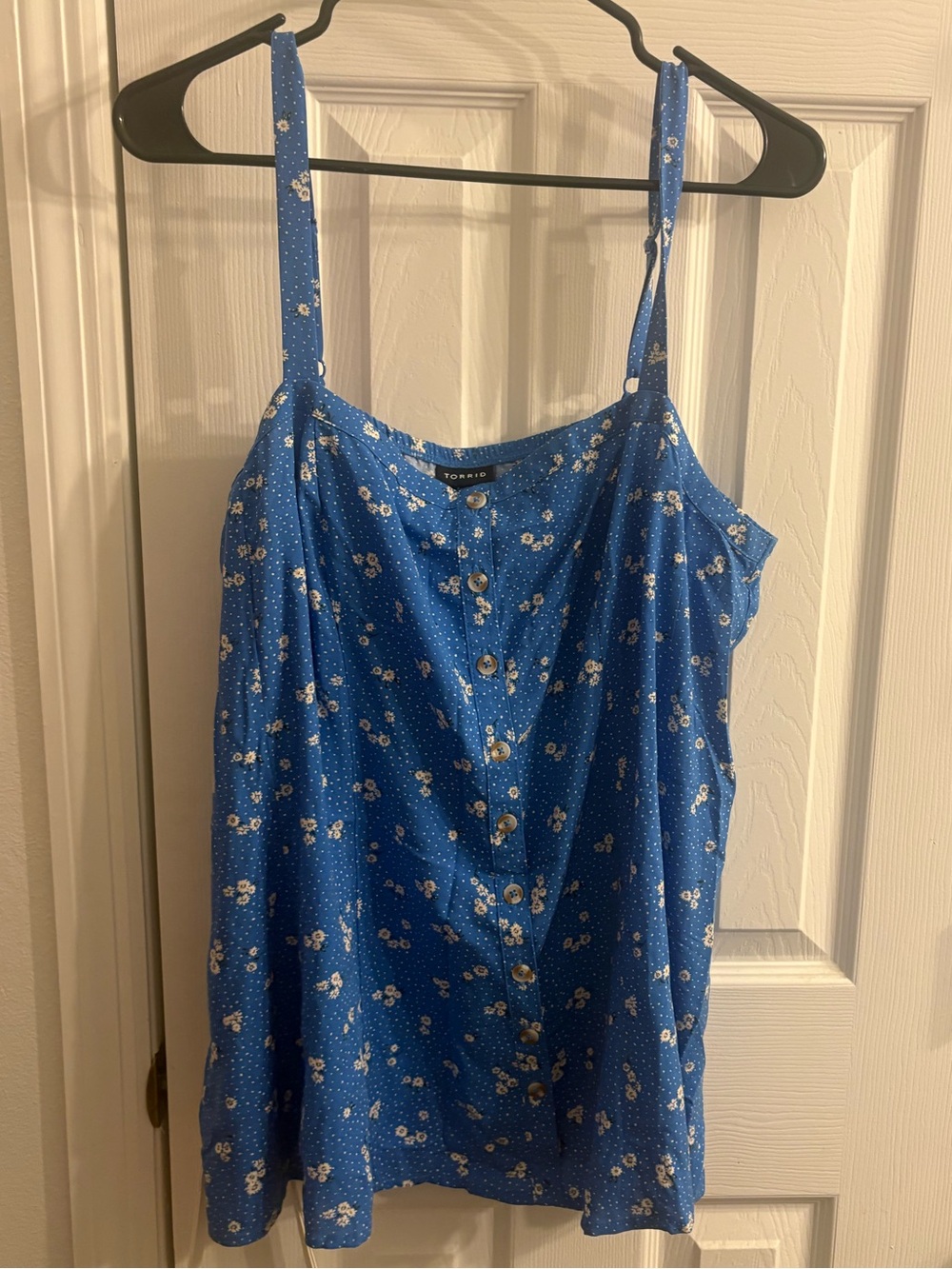 Torrid Blue Floral Button-Front Cami